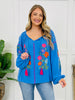 Garden Symphony Top In Cadet Blue