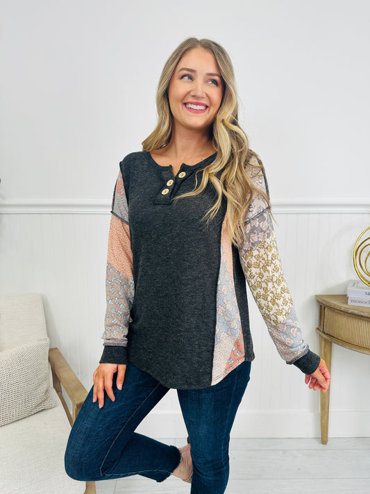 The Mixed Moment Top in Vintage Charcoal