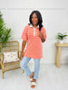 Citrus Twist Top in Off White/Coral