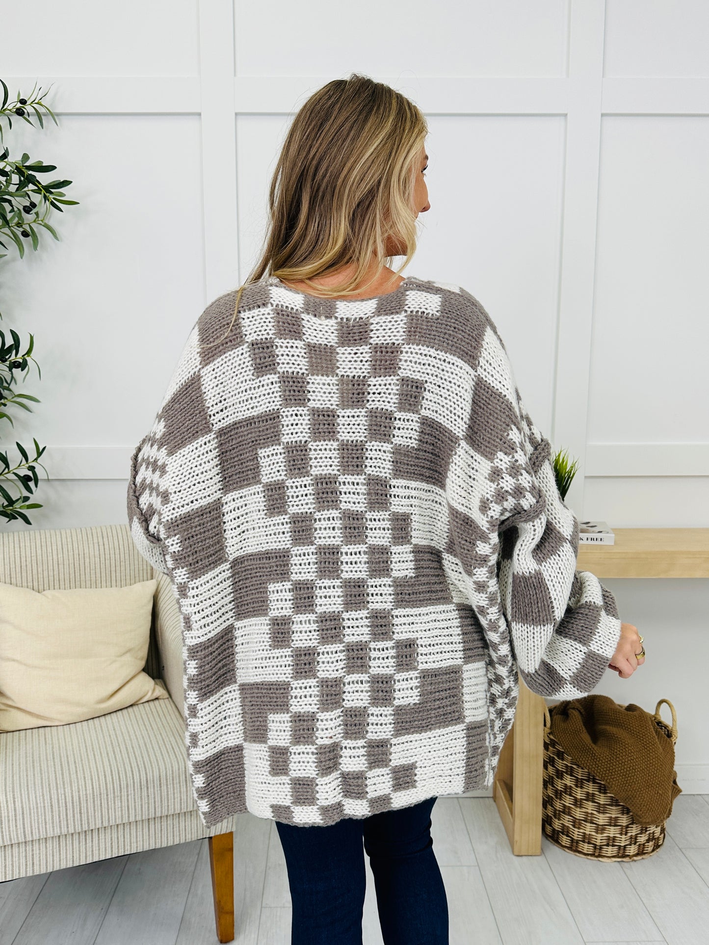 The Final Checkpoint Cardigan in Mocha Brown Combo