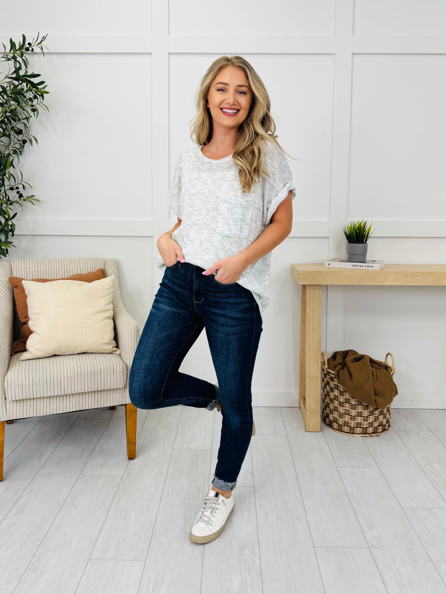 Shoreline Pocket Top in Sage