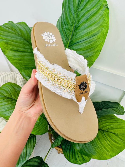 Coastline Couture Flip Flops In Natural