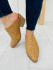 Textured Elegance Mules In Camel