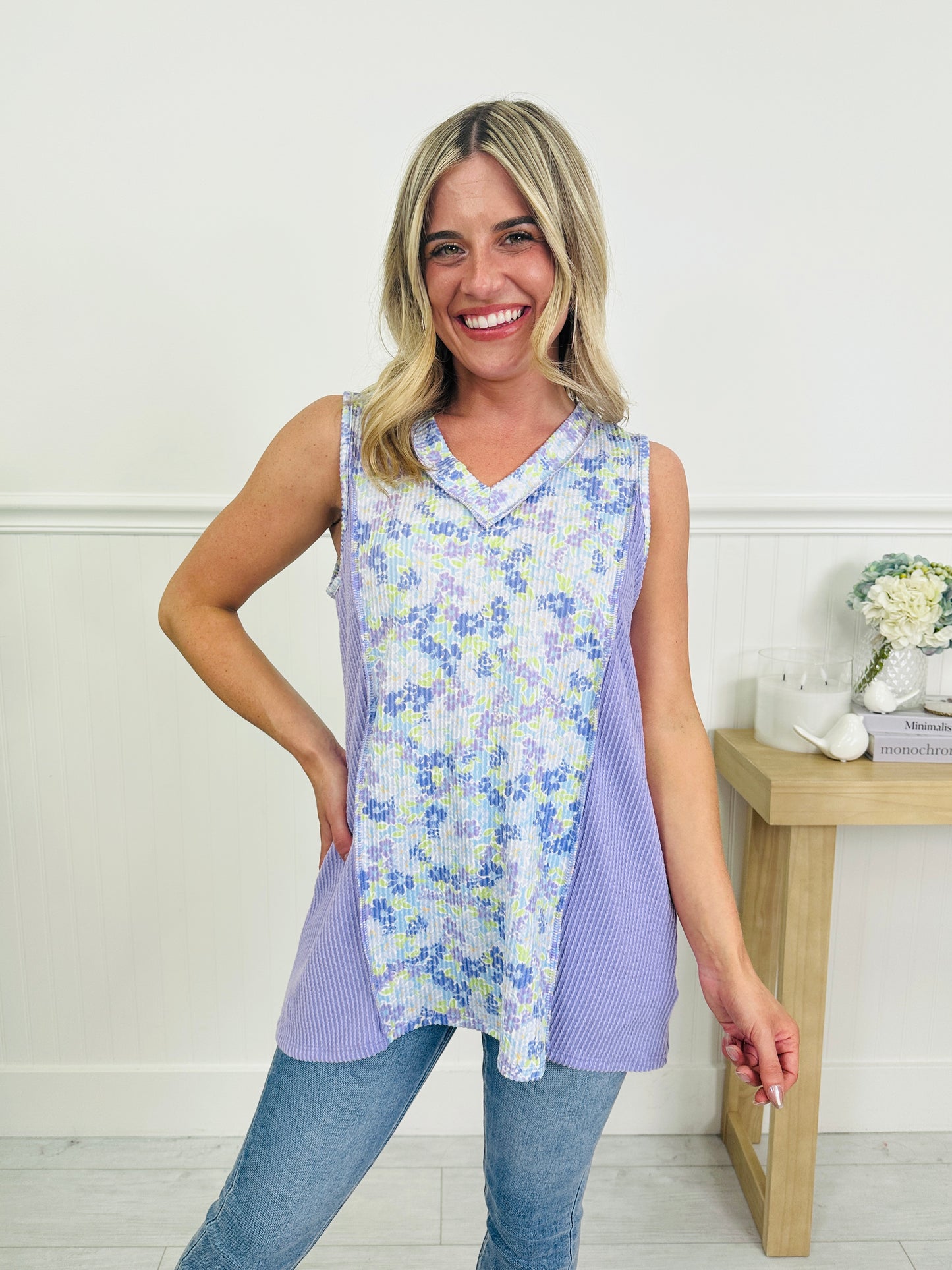 Floral Fusion Tank Top in Multiple Colors