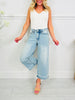 Judy Blue Just in Time Wide Leg Cropped Jeans