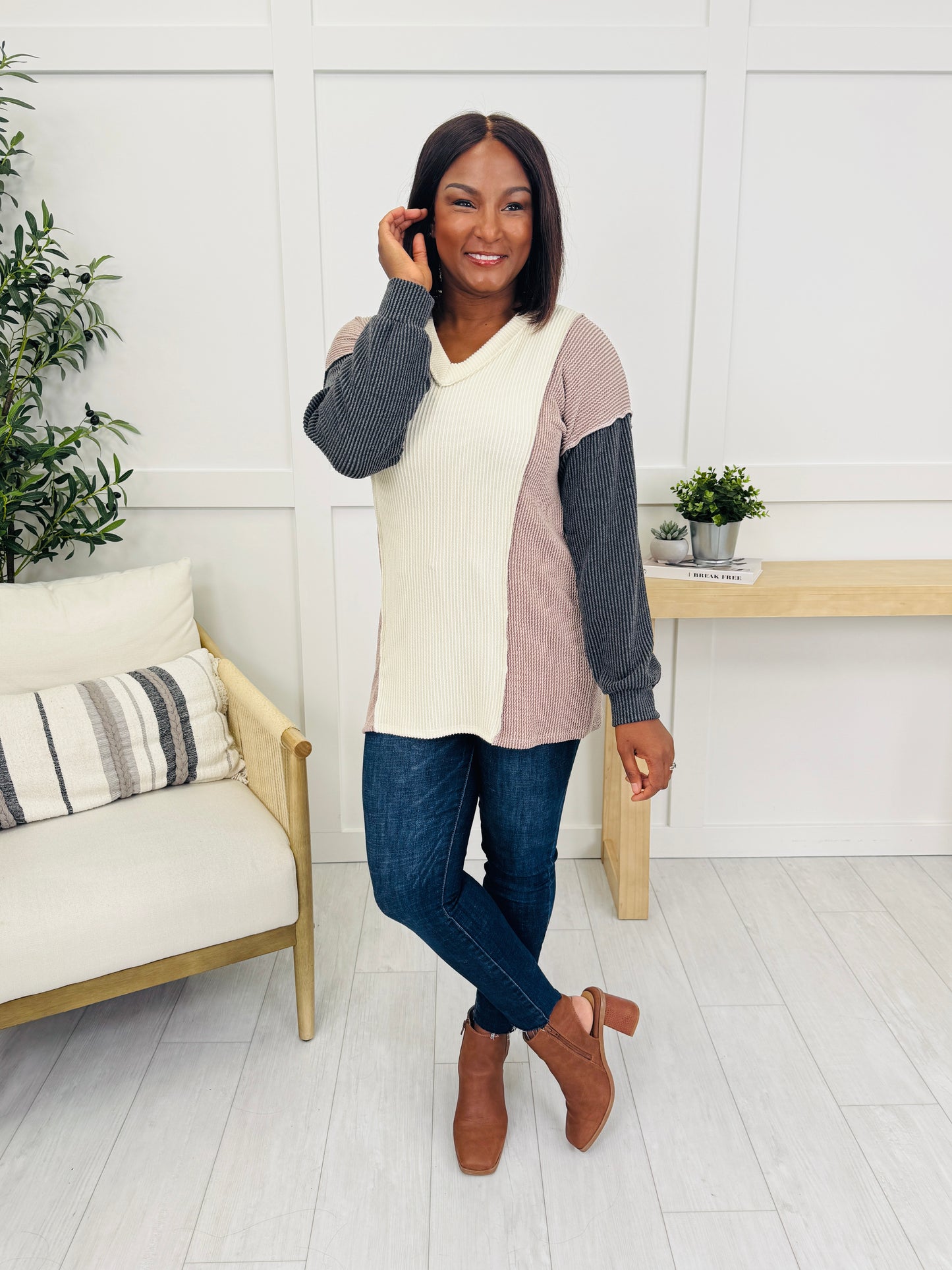 Mend It With Style Sweater in Cream