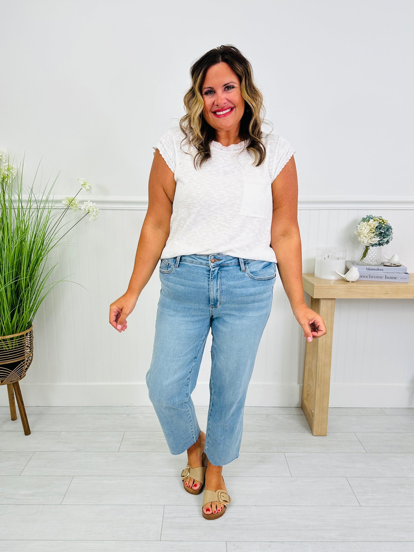 Judy Blue Feel Good Fit Ankle Straight Jeans