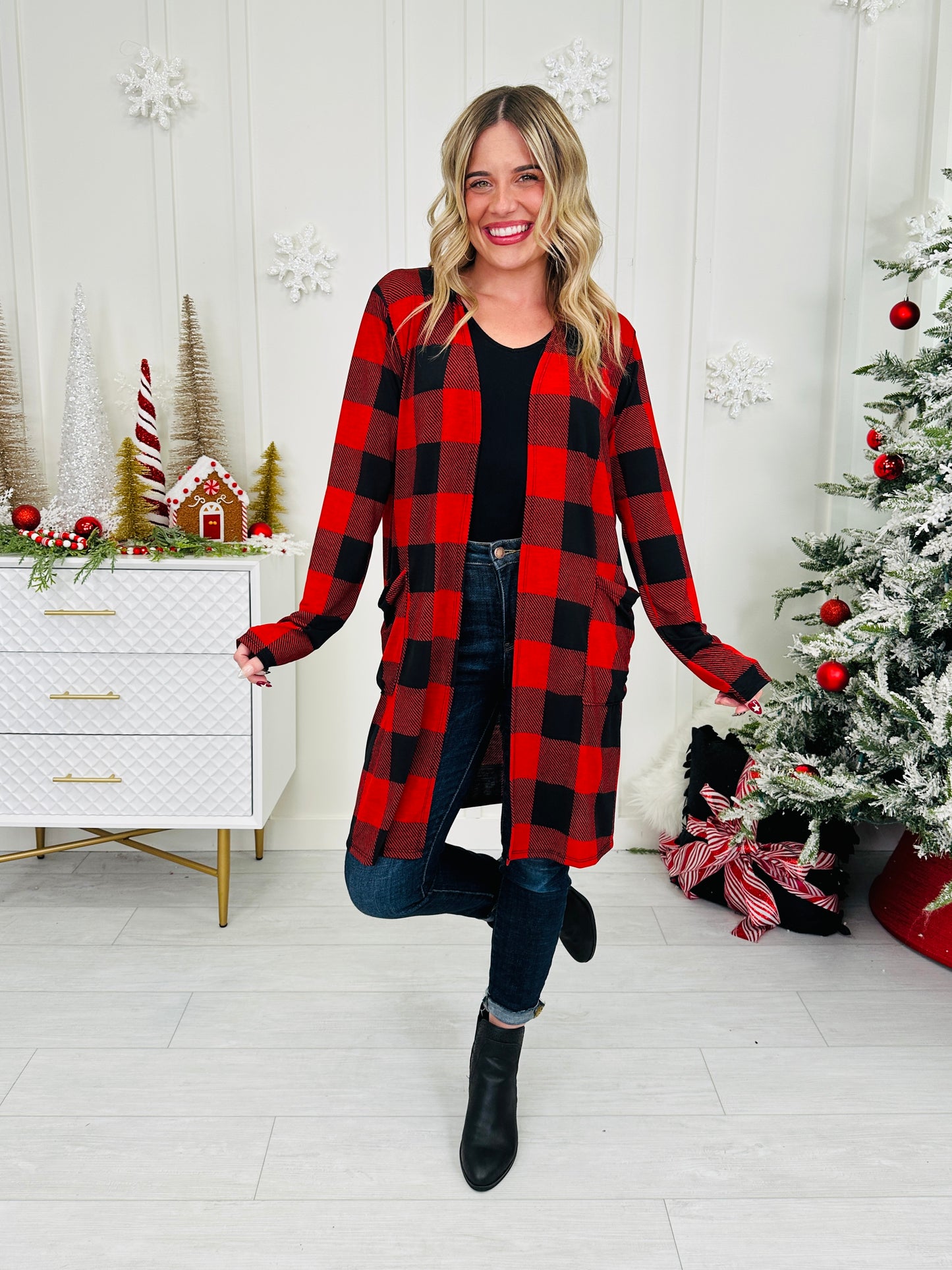 Checking It Twice Cardigan In Multiple Colors