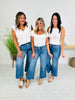 Double Check Tummy Control Wide Leg Cropped Jeans