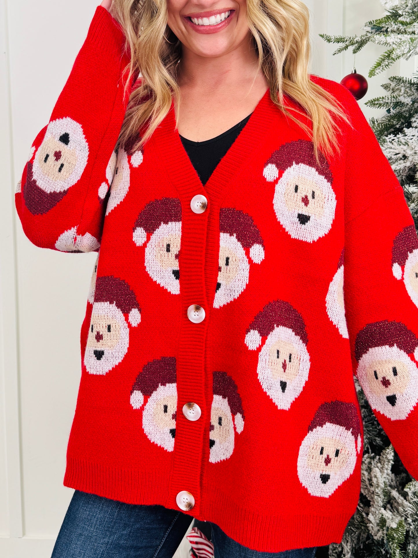Santa Stop Here Cardigan in Multiple Colors