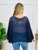 Coastal Night Lace Top In Navy