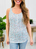 Soft Bloom Tank Top In Aqua