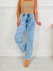 Summer Mood Cropped Wide Leg Jeans