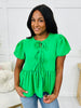 Sweetly Bowed Top In Green