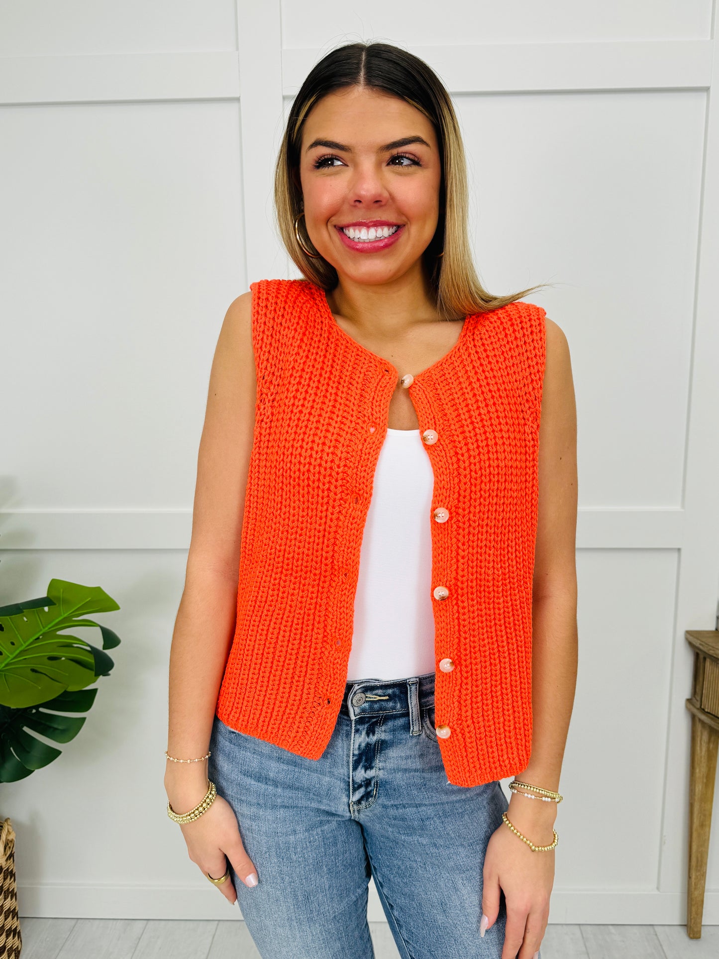 Bright Threads Tank Top In Papaya