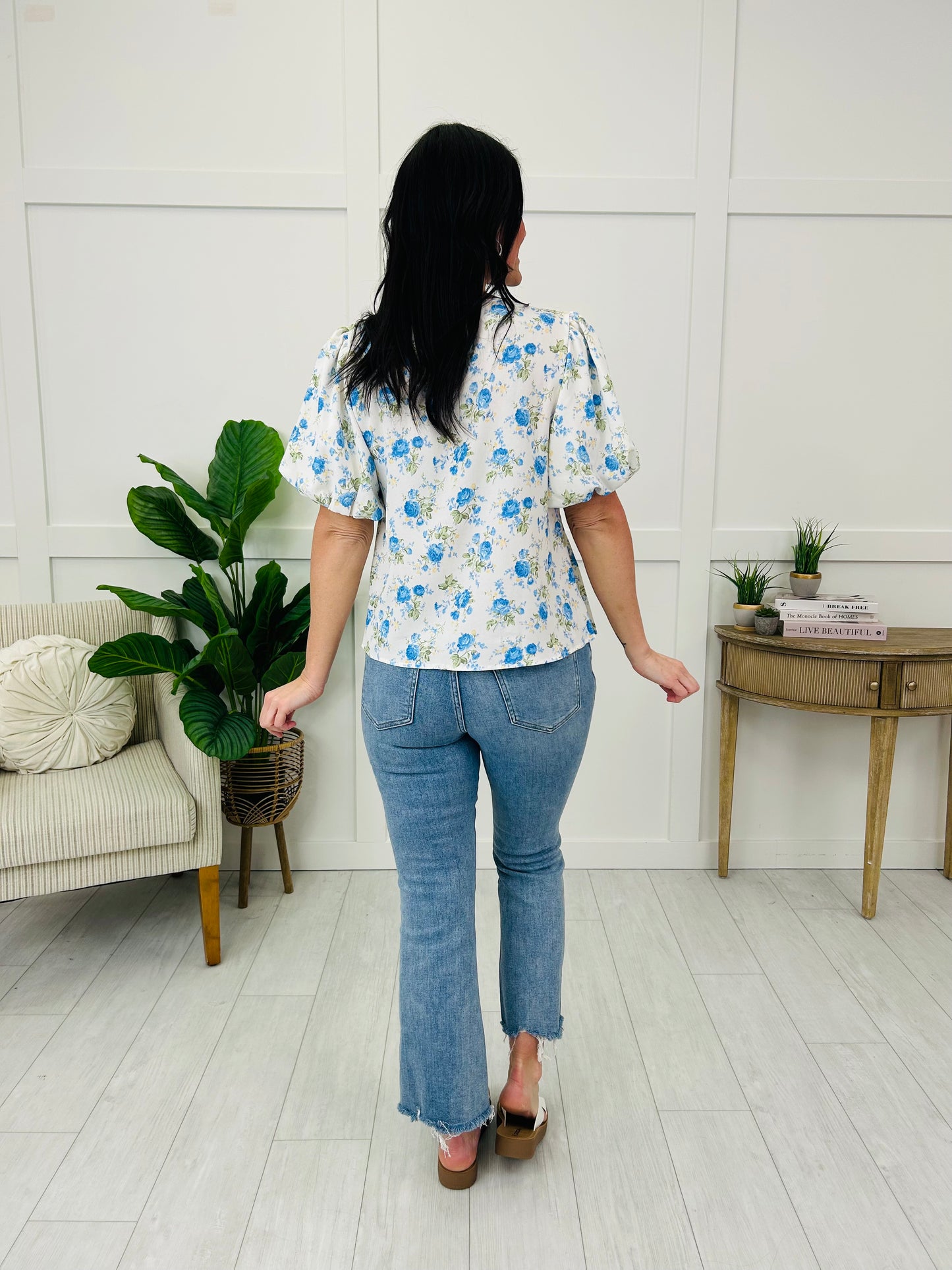 Vintage Blossoms Top In Ivory