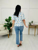 Vintage Blossoms Top In Ivory