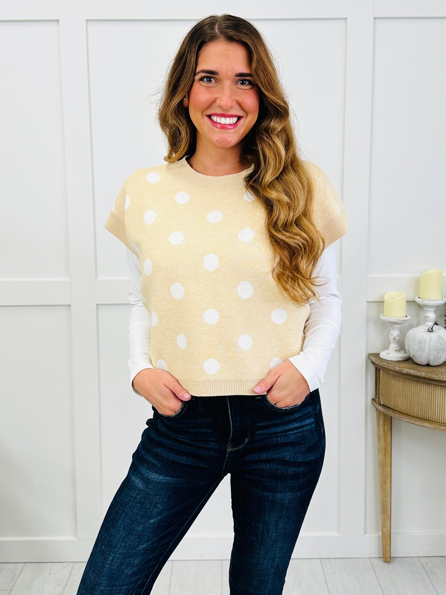 Champagne Dots Top