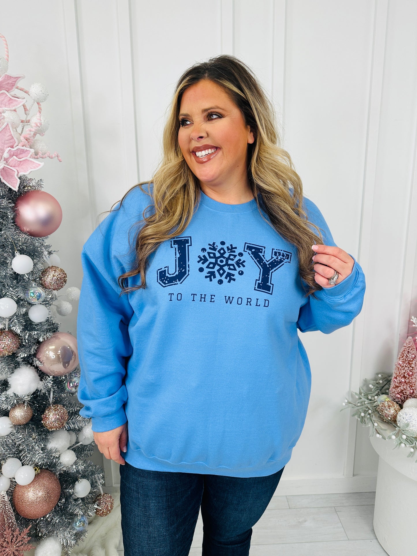 Joy to the World Graphic Crewneck Sweatshirt