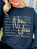 New Year Affirmations Graphic Crewneck Sweatshirt