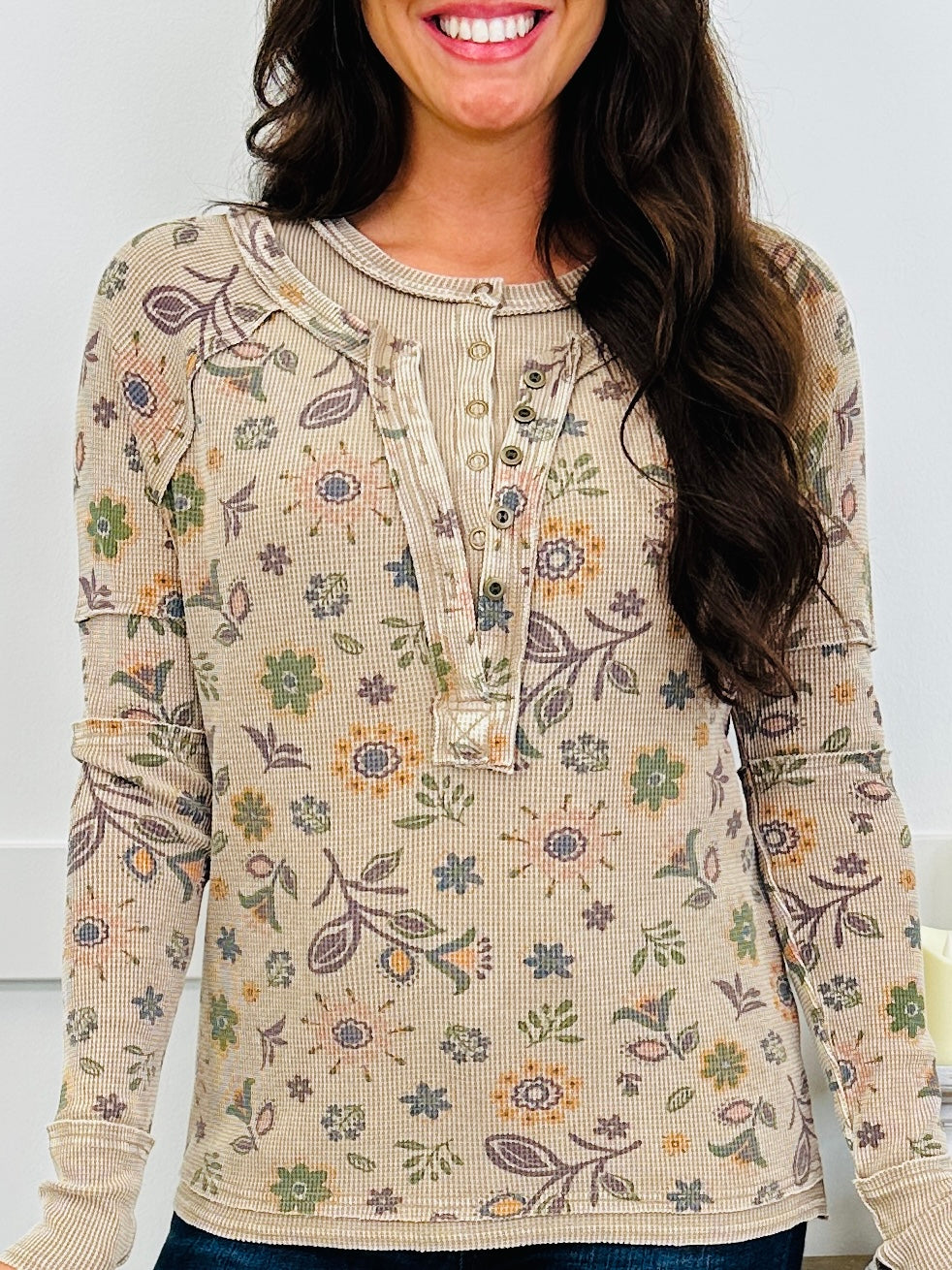 Wildflower Weekend Top In Mocha