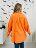 DOORBUSTER! Breezy Commute Shacket in Lt Orange