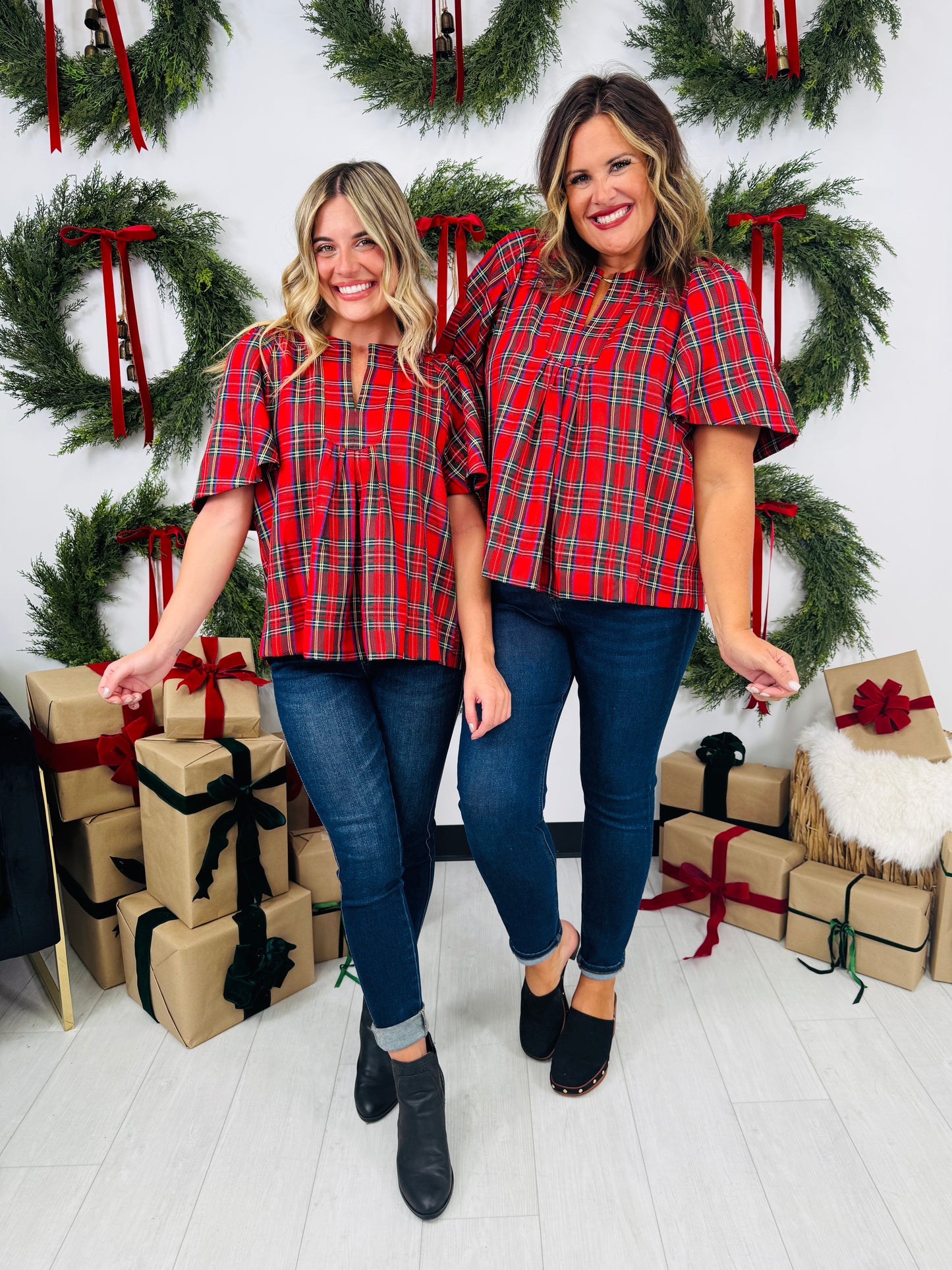 Plaid For The Party Top