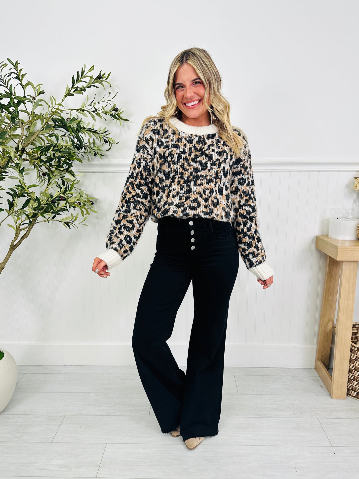 Bold Moves Tummy Control Black Wide Leg Jeans