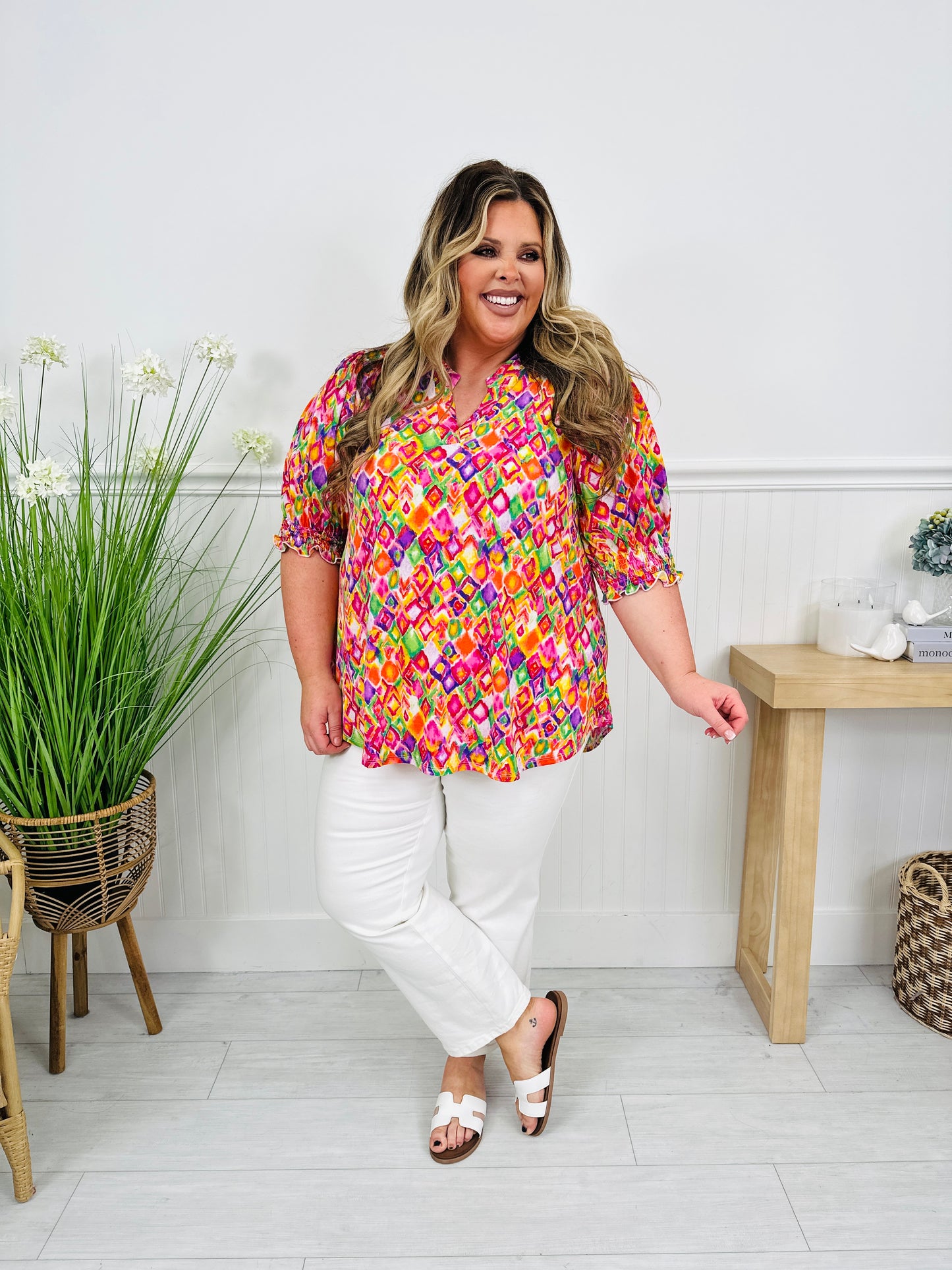 Step Into Spring Top in Charleston Print