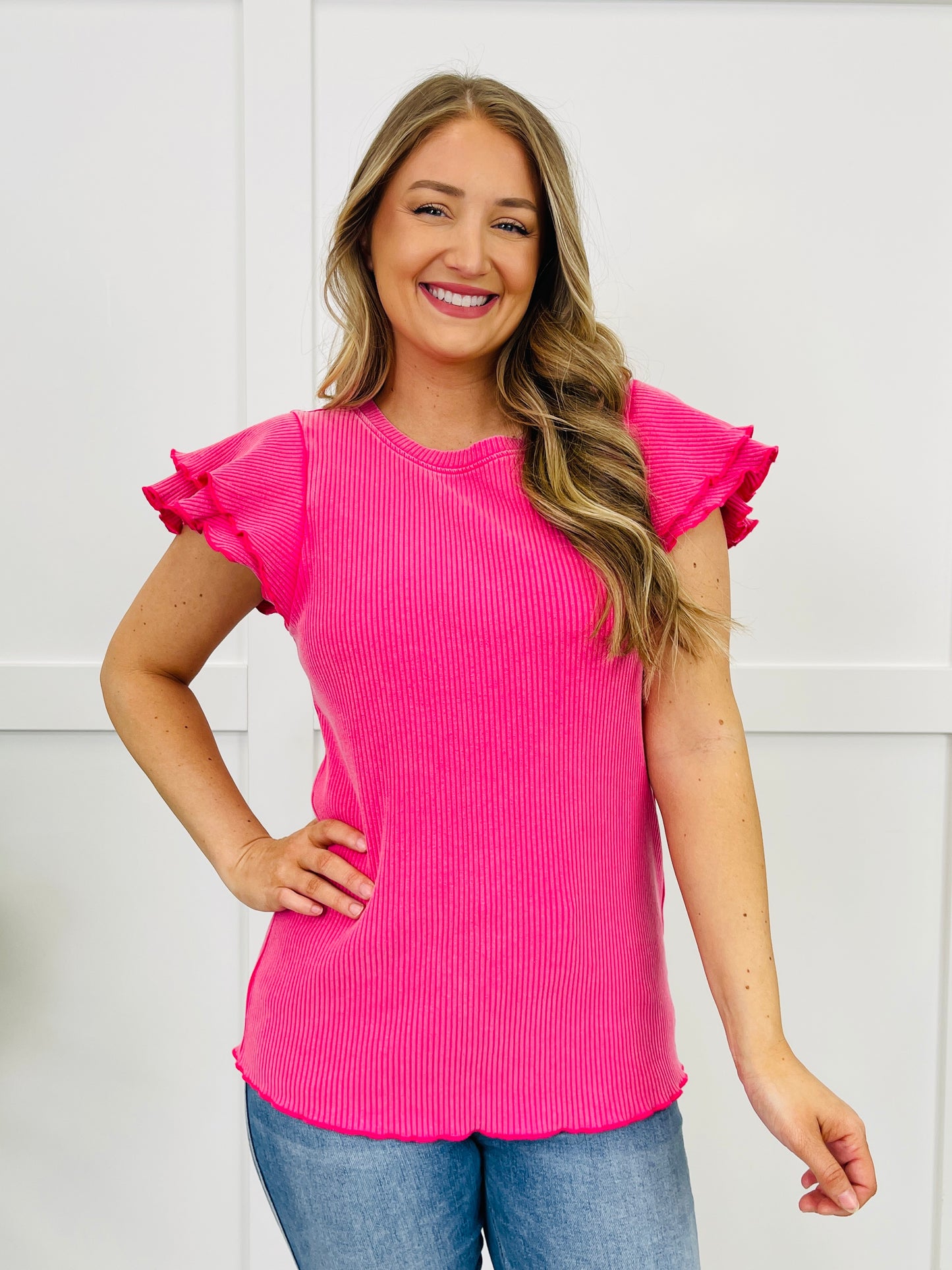 Ruffle Me Up Top in Multiple Colors
