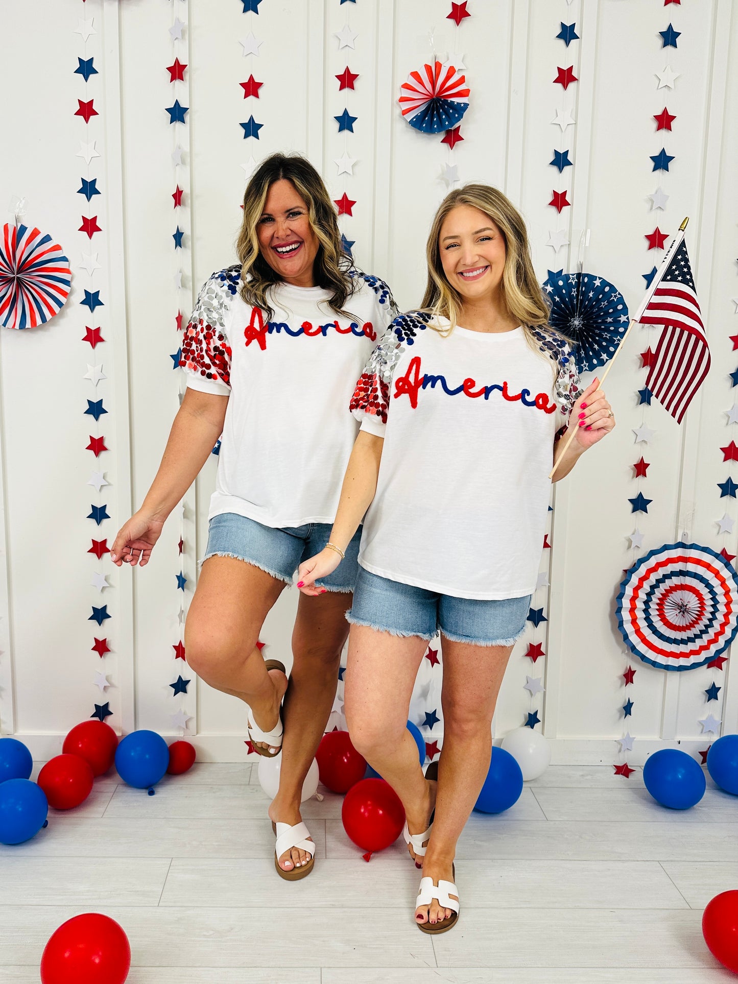 Shimmering Independence Top