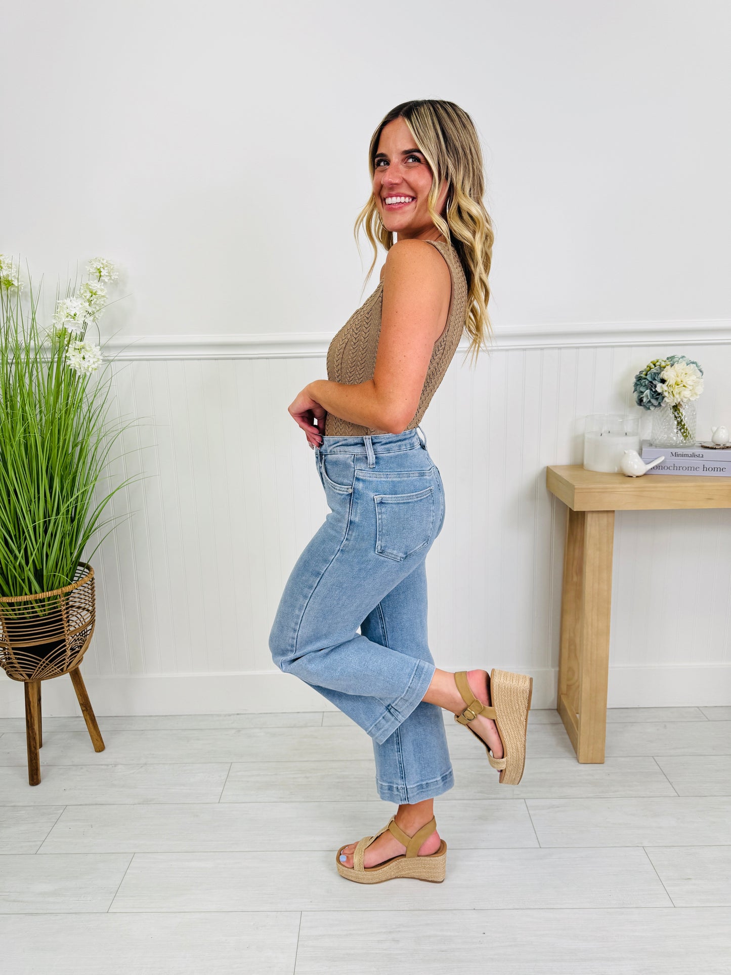Triple the Comfort Cropped Wide Leg Jeans in Three Inseams