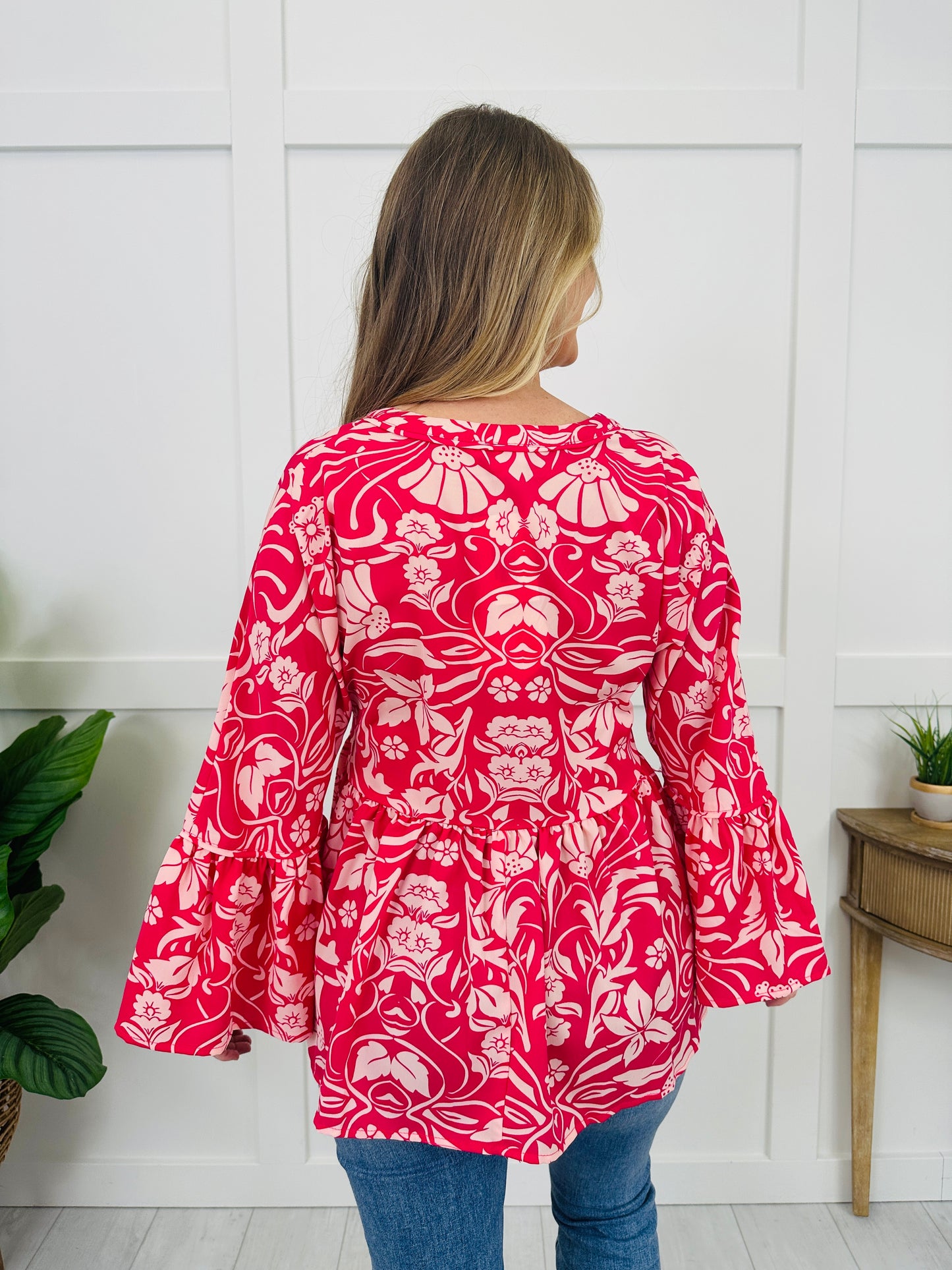 Darling Details Top in Magenta