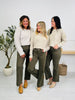 Olive On Repeat Tummy Control Straight Jeans