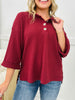 REG/CURVY Cute As a Button Top- Multiple Colors!