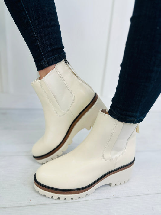 Front And Center Booties In Bone