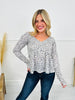 Perfectly Precious Top In Grey Floral Print