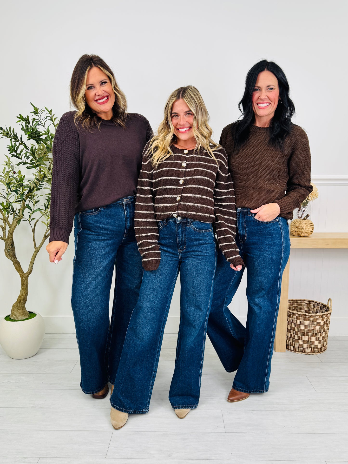 Judy Blue In Your Favor Retro Wide Leg Jeans In Regular And Petite