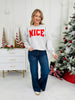 Nice and Naughty Reversible Graphic Crewneck Sweatshirt