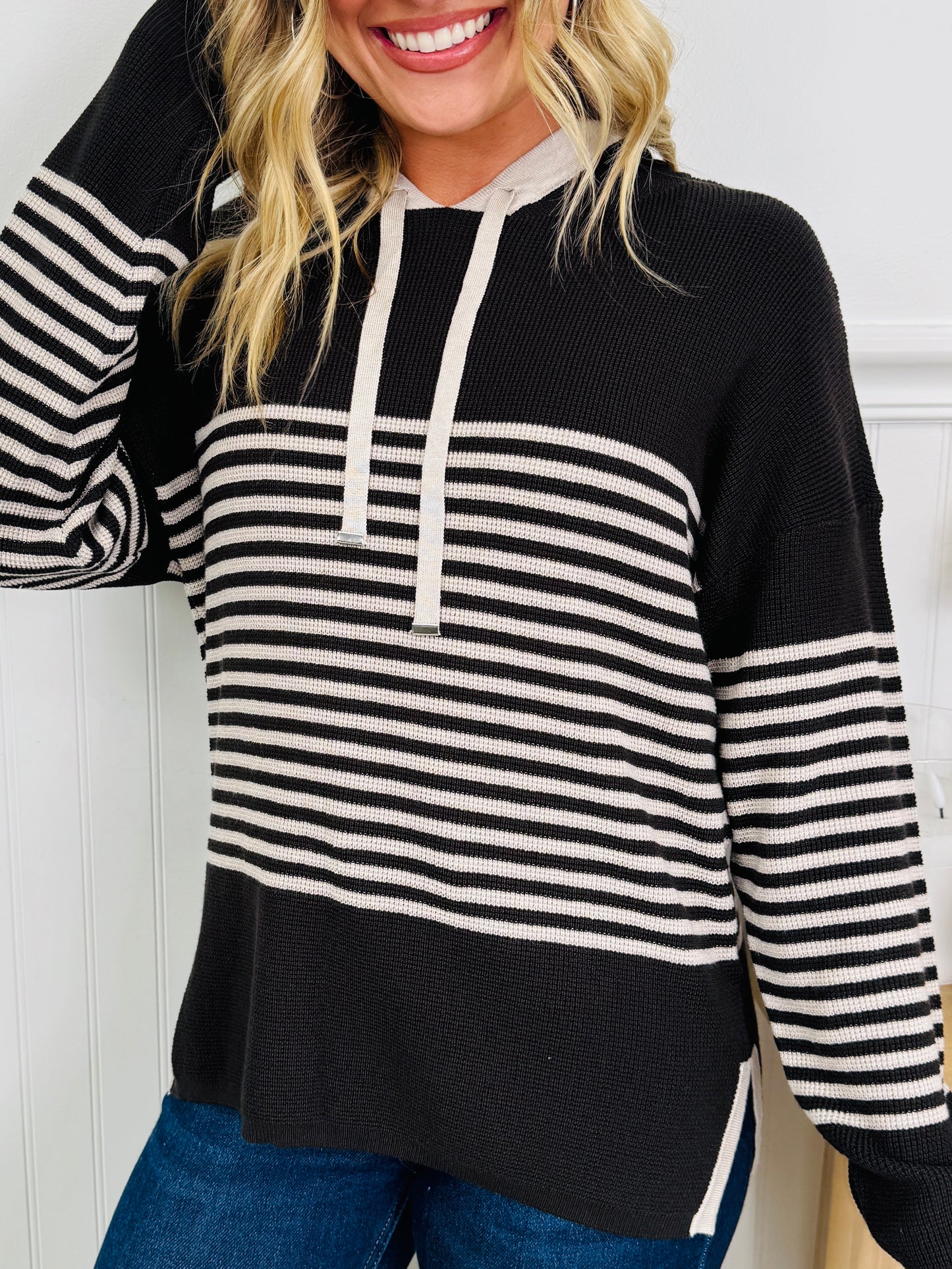 Worth The Stripe Top In Chocolate