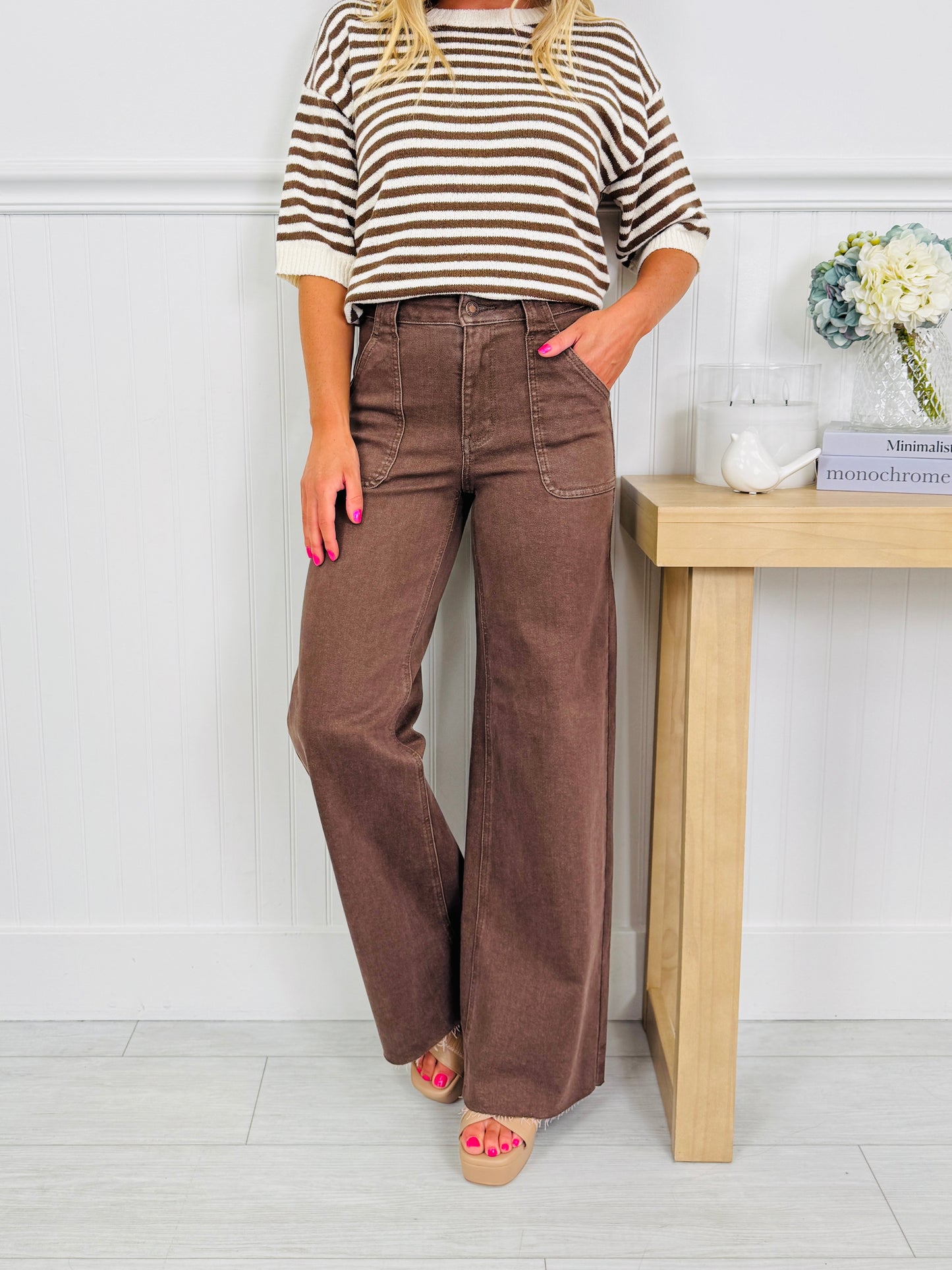 Judy Blue Box of Chocolates Retro Wide Jeans