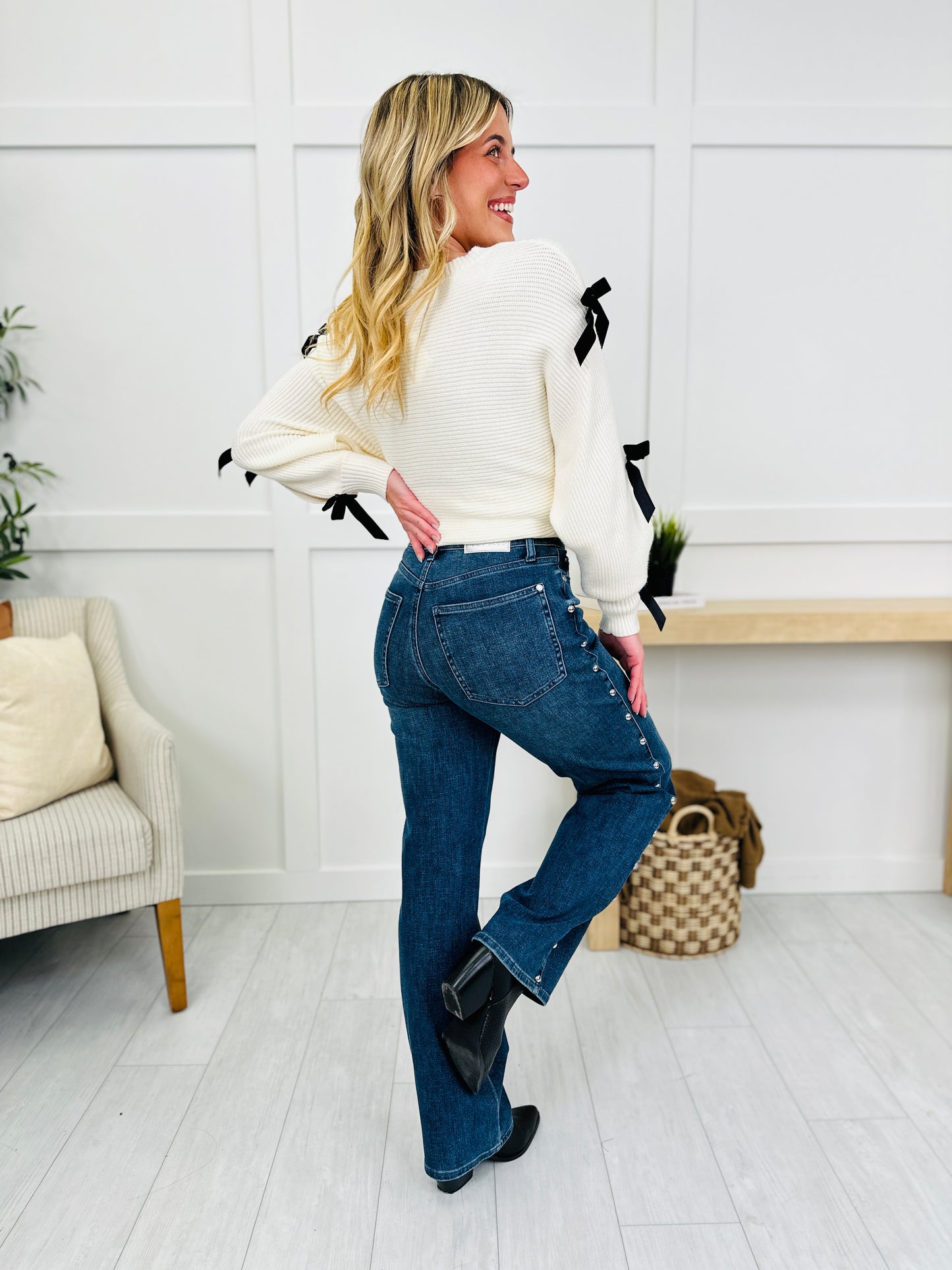 Judy Blue Straight Up Stud Straight Leg Jeans