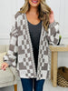 The Final Checkpoint Cardigan in Mocha Brown Combo
