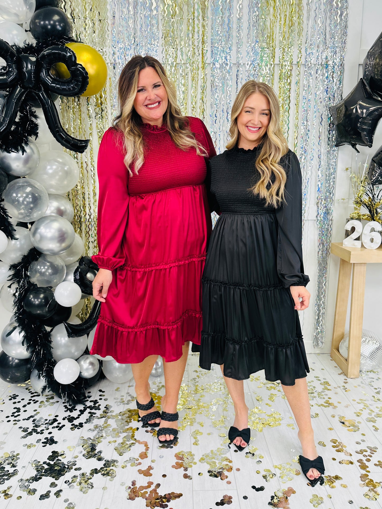 Holiday At Midnight Dress- Multiple Colors!