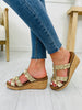 Blossom Steps Wedges In Gold Metallic