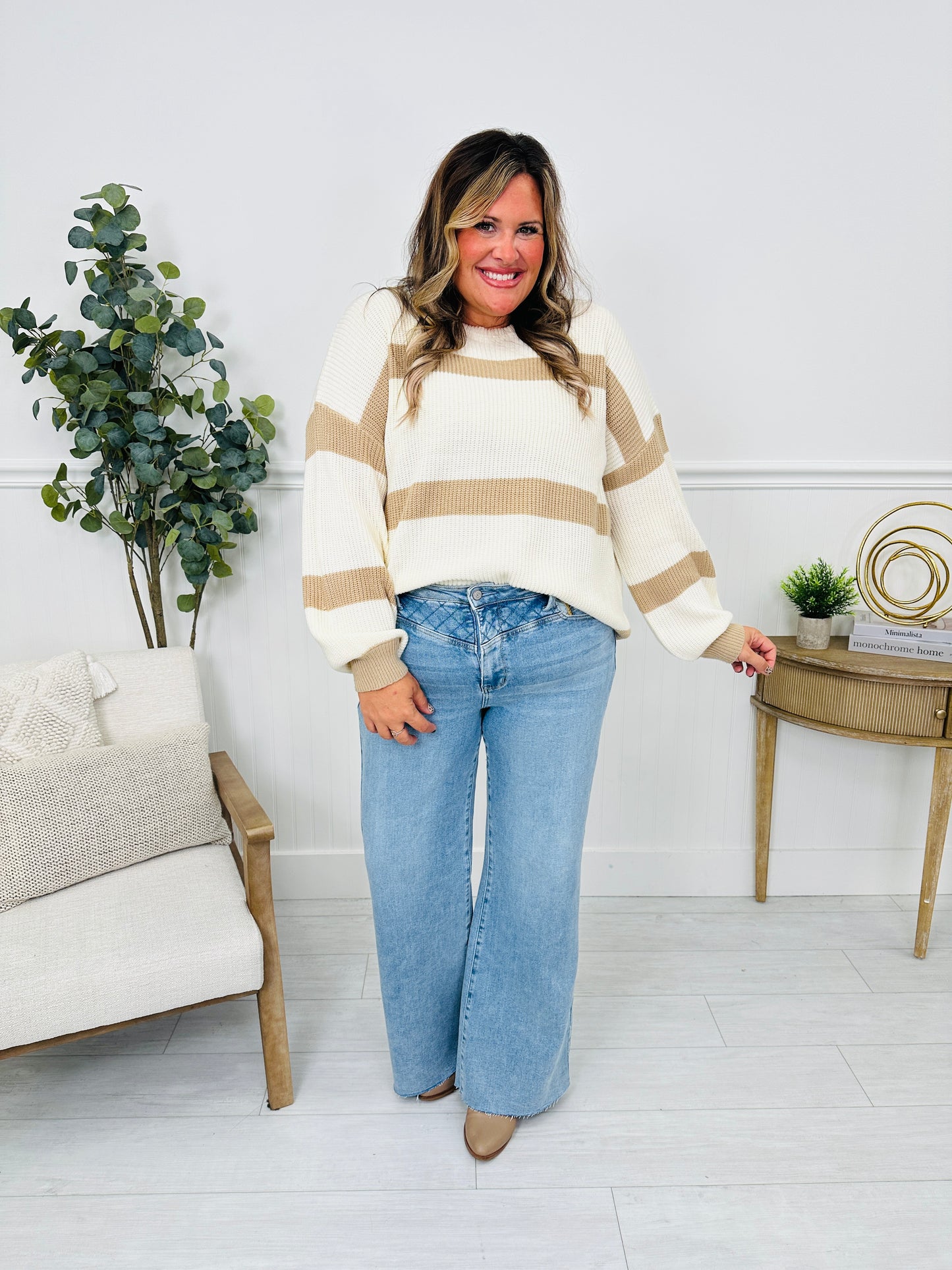 Judy Blue Stitched In Time Retro Wide Leg Jeans