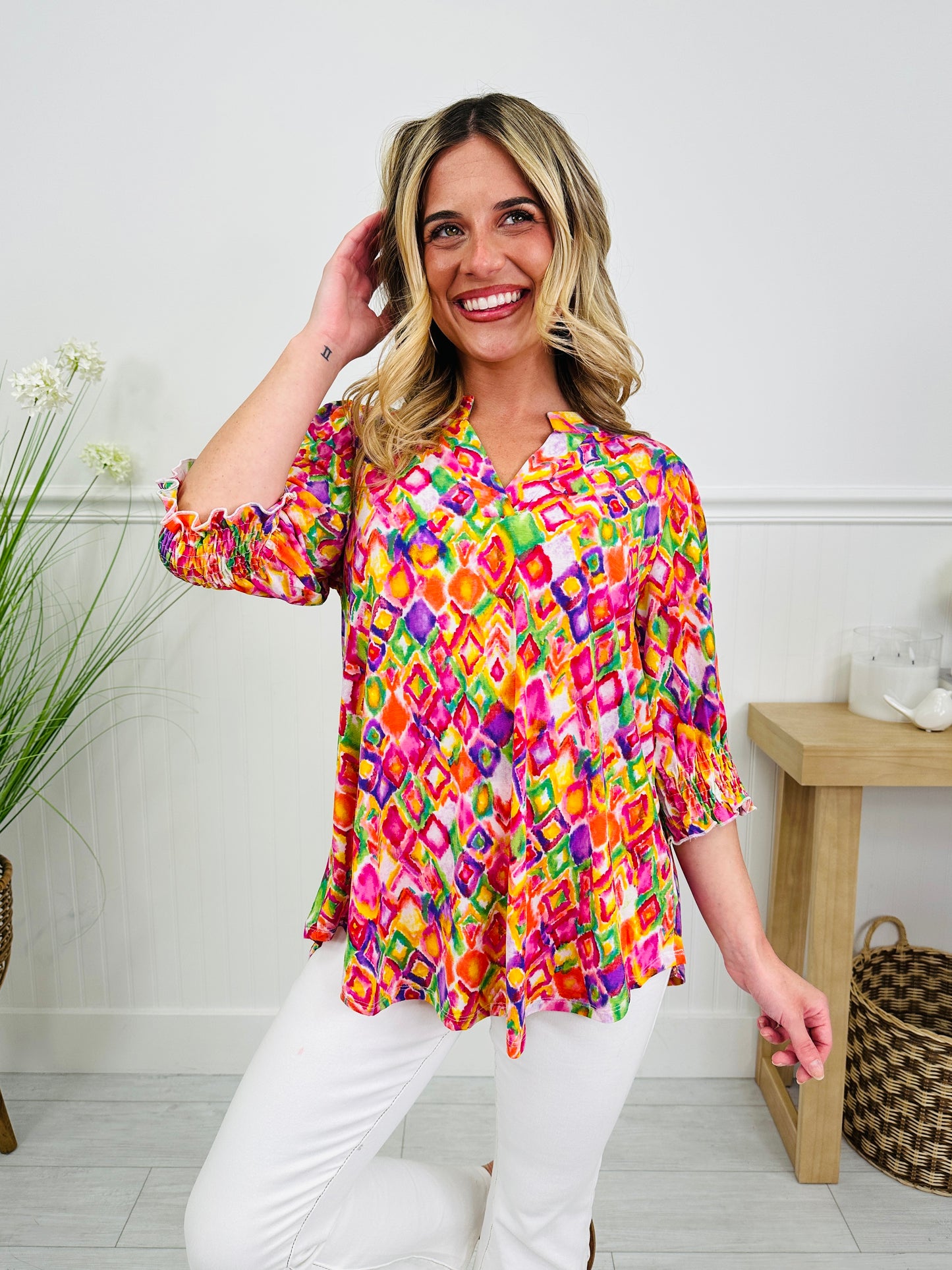 Step Into Spring Top in Charleston Print