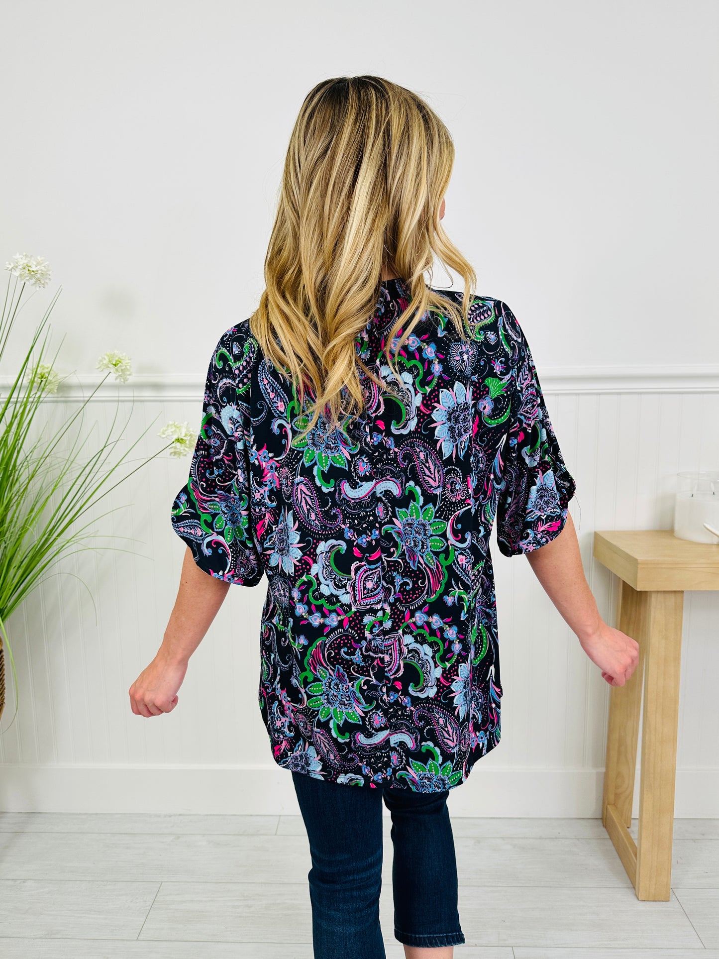 Radiate Sunshine Top in Clearwater Print