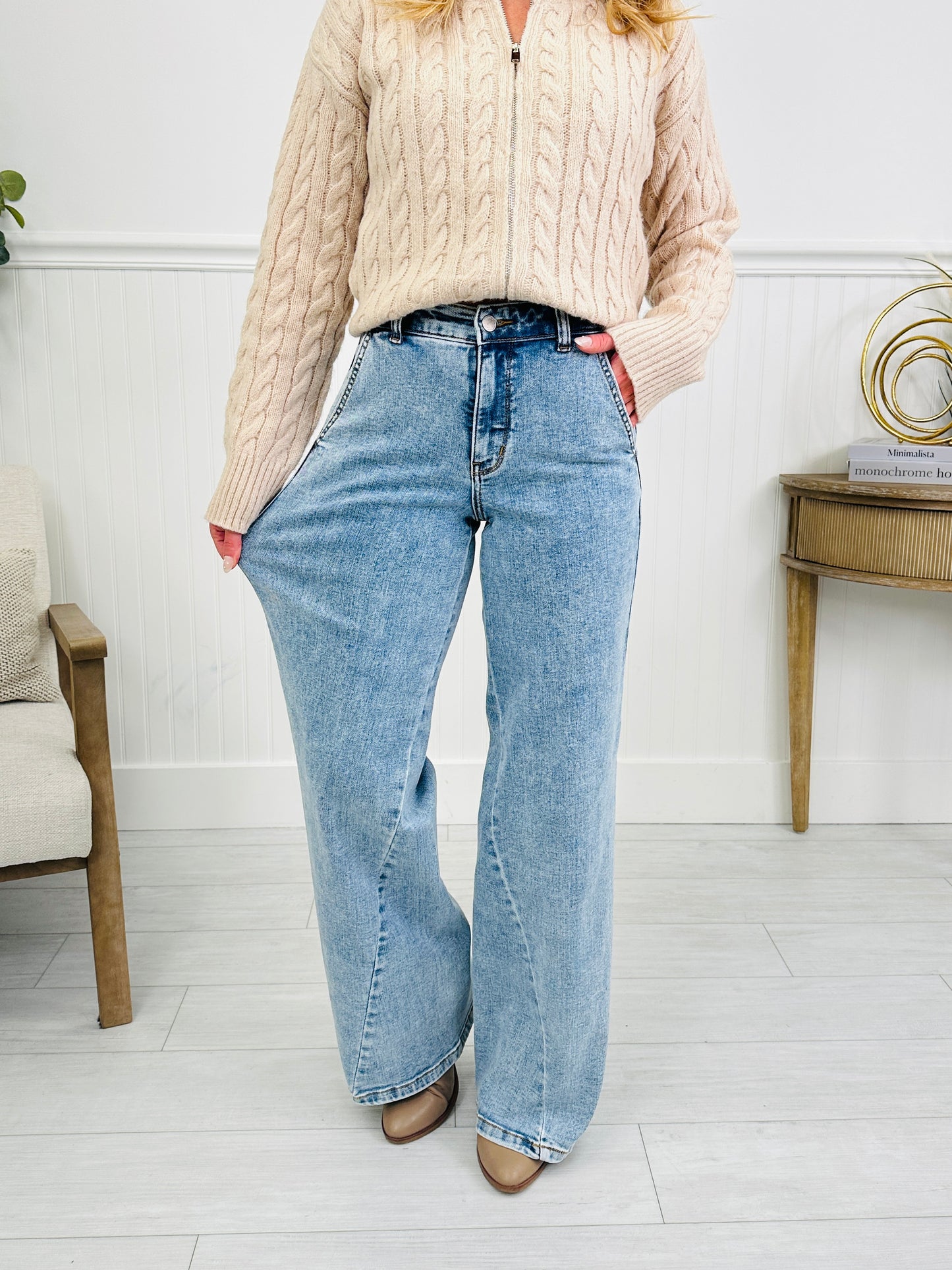 Judy Blue Forever Favorite Retro Wide Leg Jeans