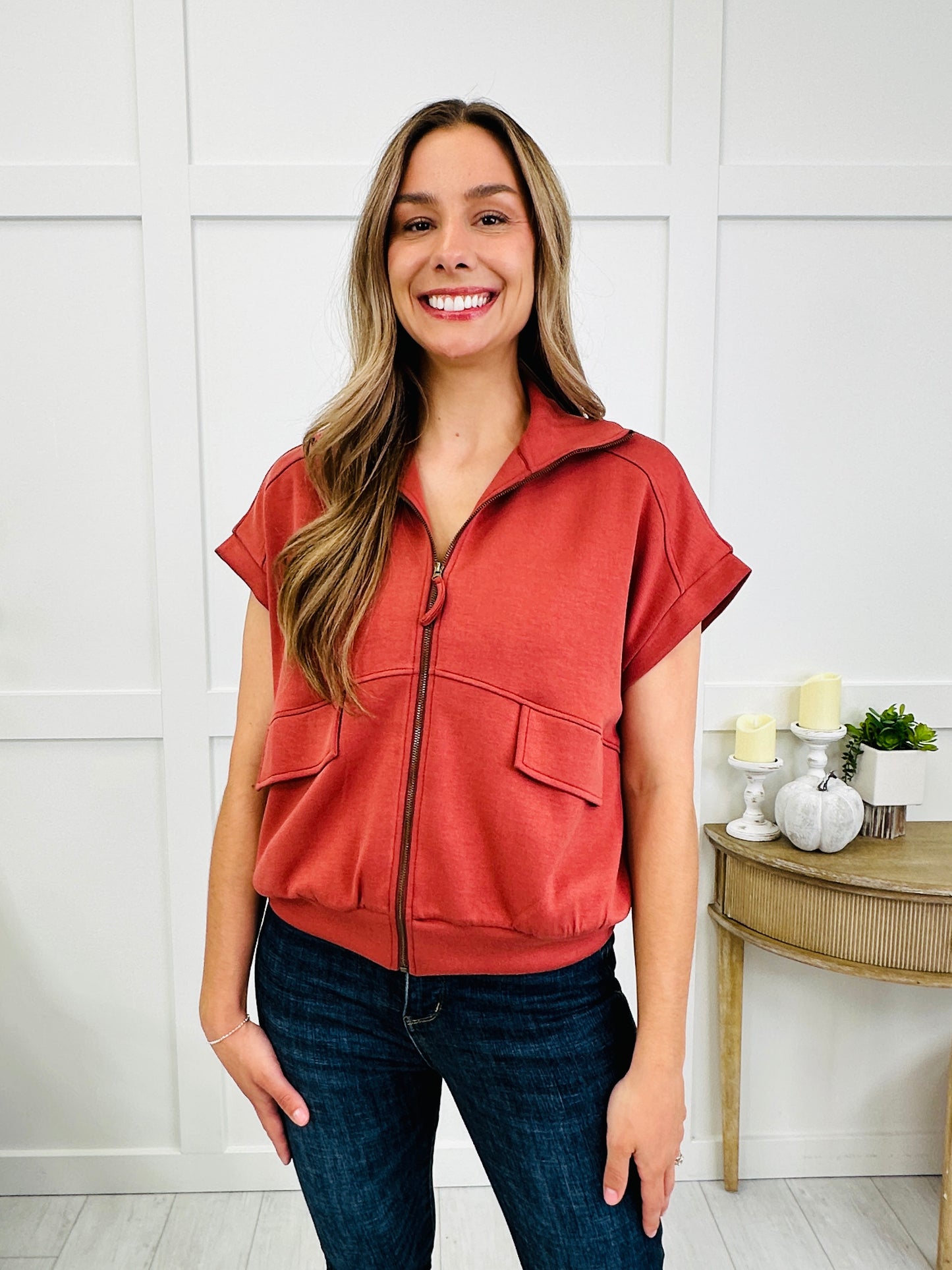 Here for the Ride Jacket In Terracotta